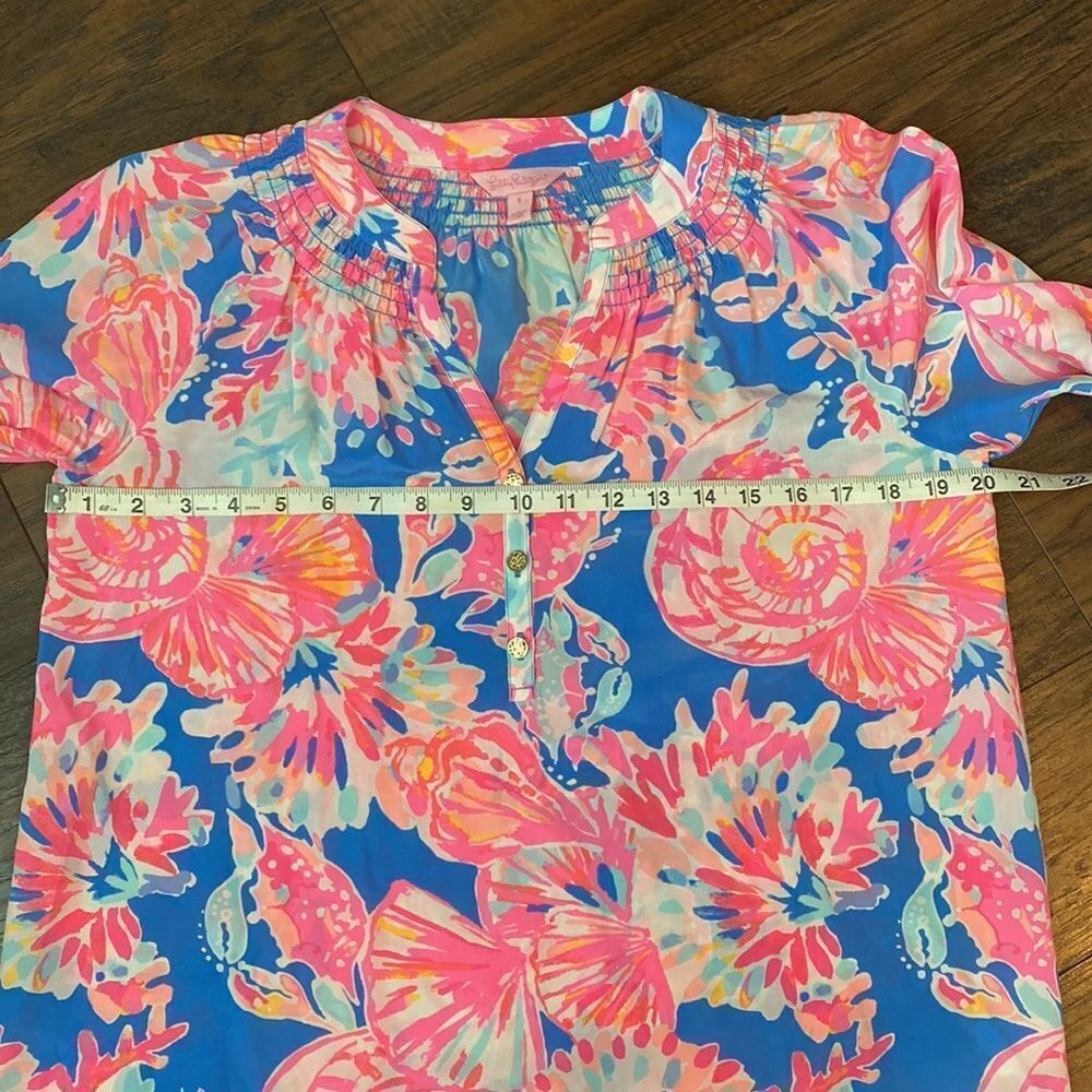 NWOT - Lilly Pulitzer Bennet Blue Bay Dreamin Elsa Blouse - Size Small - Picture 7 of 12